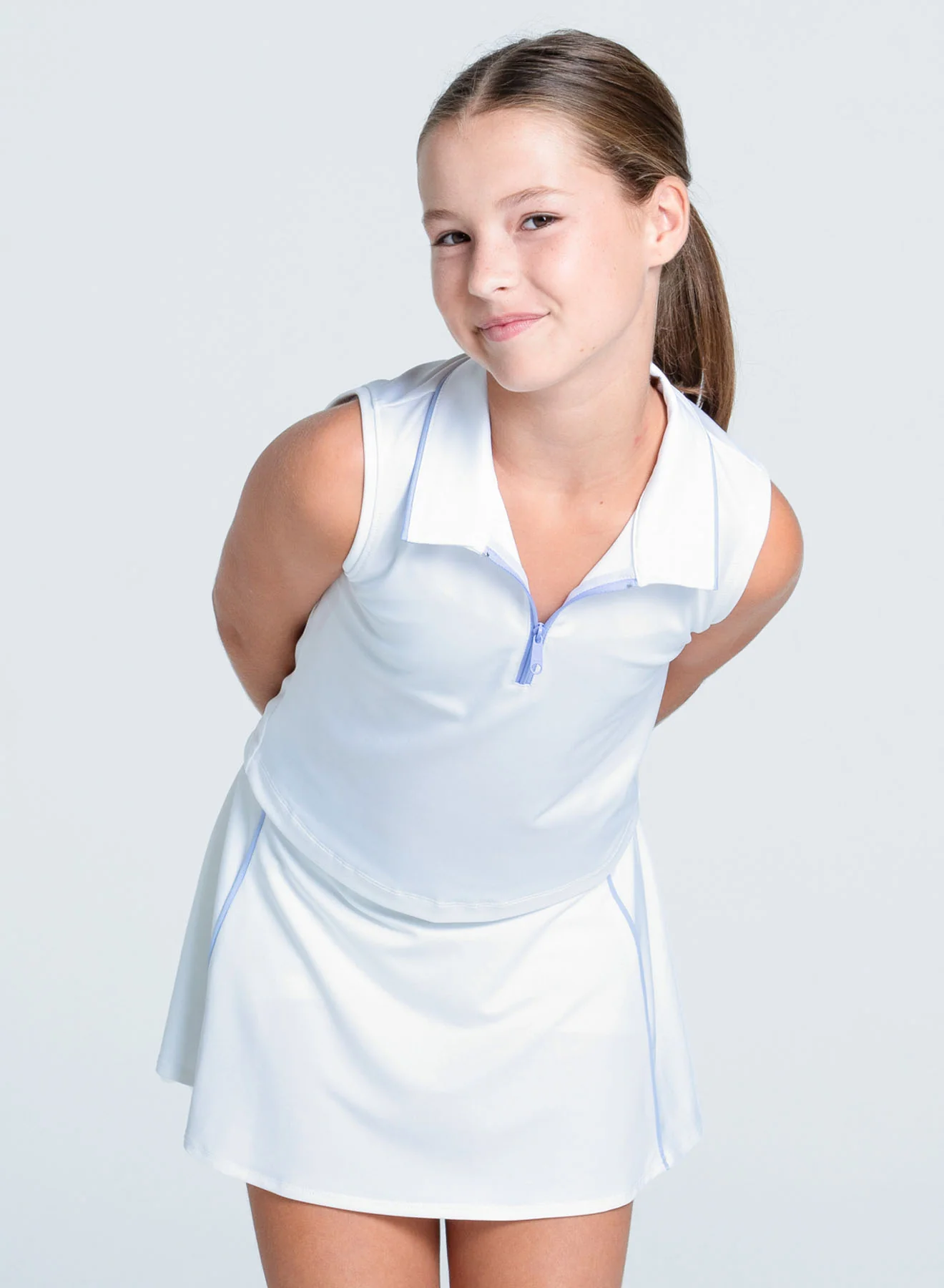 Club Zip Sleeveless Polo
