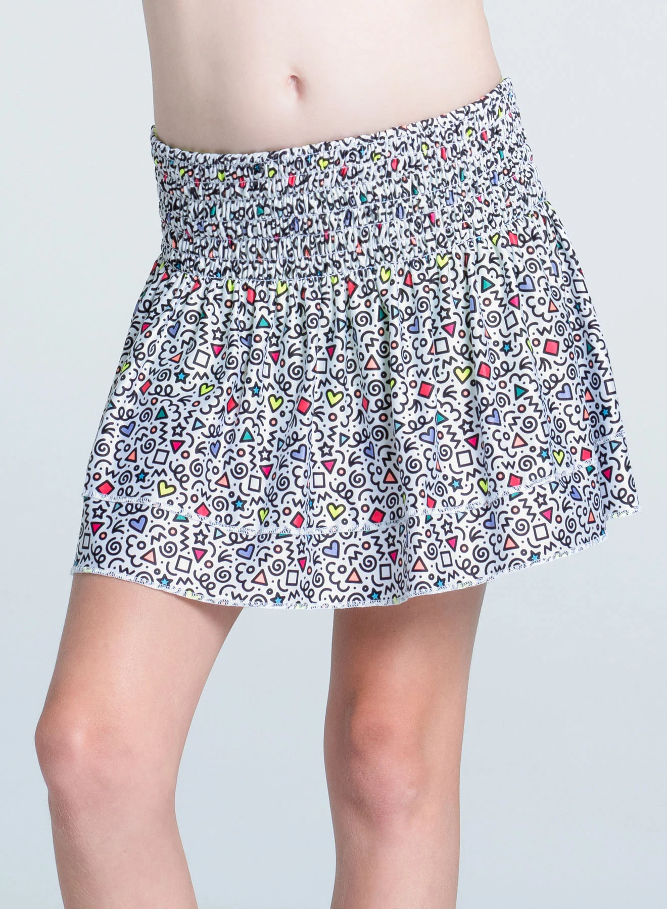 Retro Doodles Smocked Skirt - Image 2