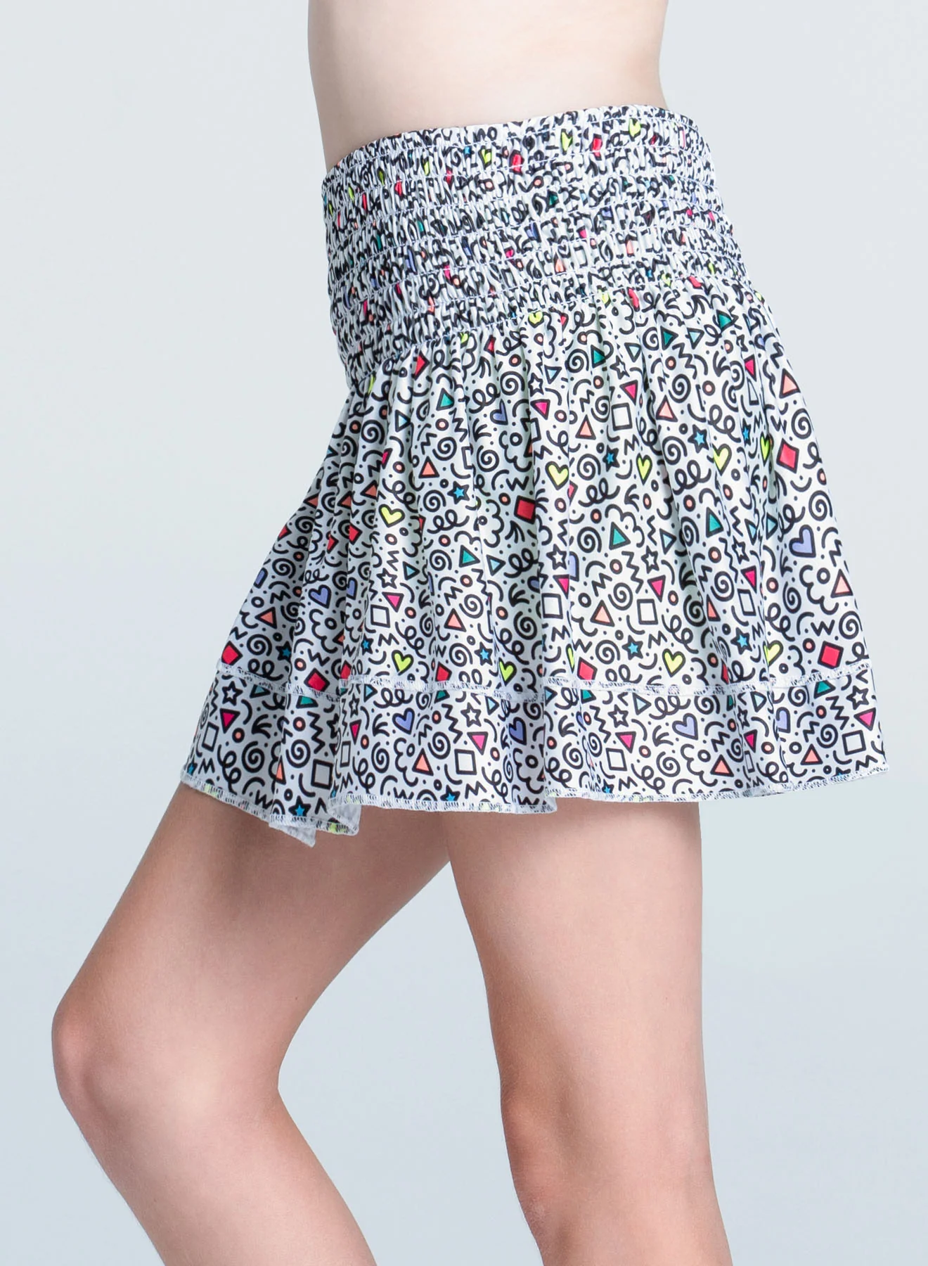 Retro Doodles Smocked Skirt - Image 3