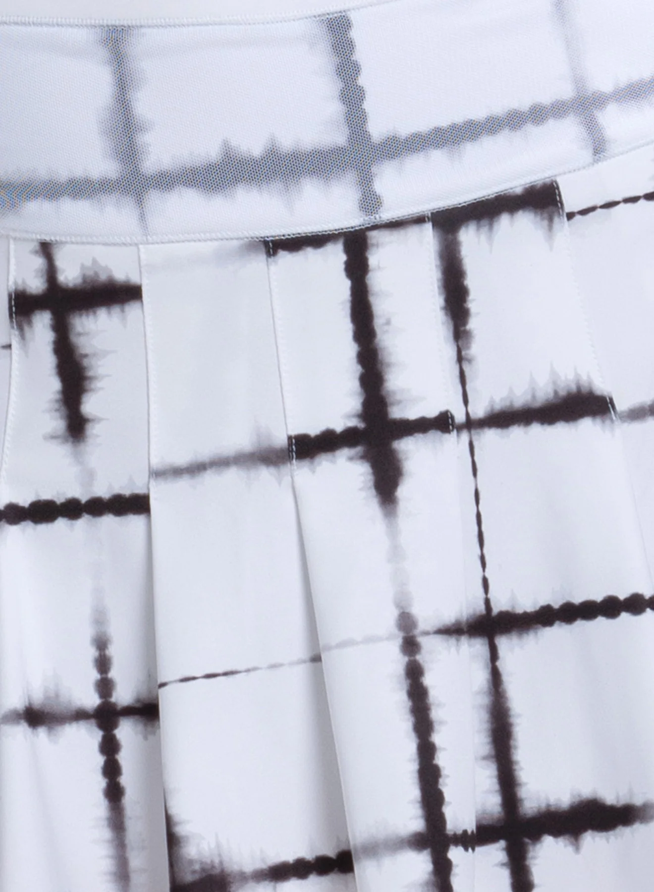 Shibori Plaid Skirt - Image 5