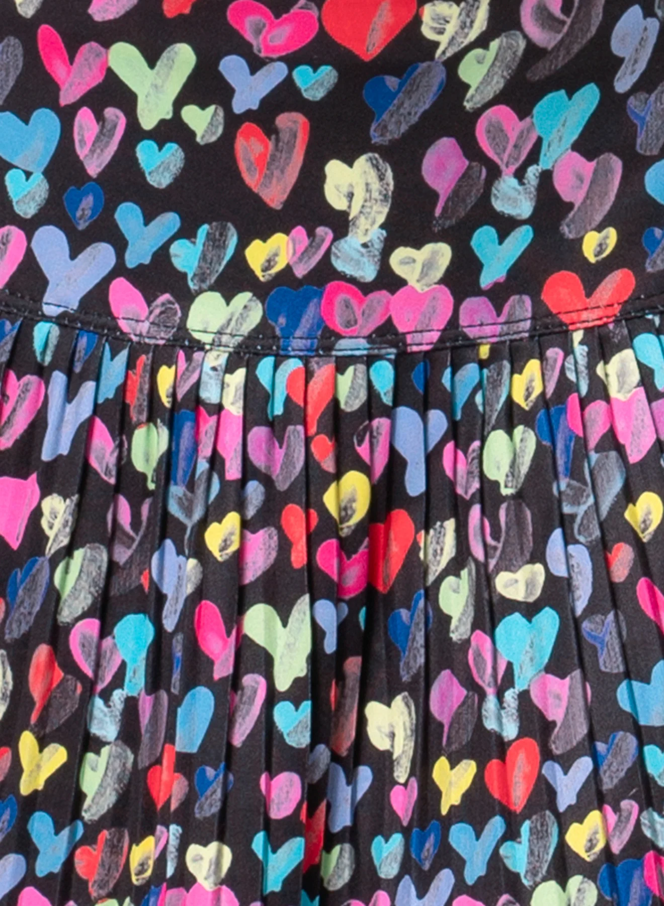 Thumbprint Hearts Pleated Skirt - Image 5